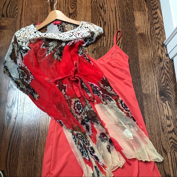 Rene Derhy Summer slip dress with sheer layer - great for travel - Picture 3 of 5